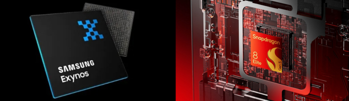 삼성 엑시노스(왼쪽), 퀄컴 스냅드래곤